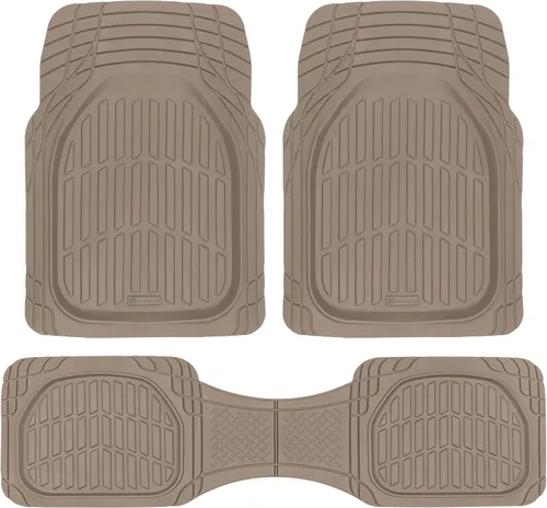 Miniatura 11 de Carbella Alfombrillas de Piso Automotrices para Autos, 2 Piezas Alfombrillas de Piso para Auto Gris Translúcido, Recortables para Ajustar Todo Clima