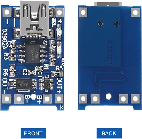 Miniatura 2 de 20 unids 18650 batería de litio placa de carga TP4056 Mini USB placa de carga 5 V 1 A con protección Dual Funciones TP4056 módulo de carga