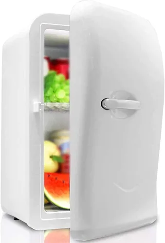 Miniatura 5 de JNYB Mini refrigerador para dormitorio, 17 L/27 latas, enfriador y calentador portátil para alimentos de 12 V para dormitorio, hogar, oficina, Azul