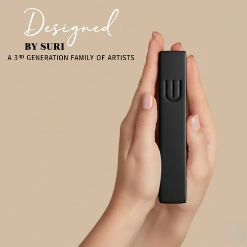 Miniatura 2 de SURI Mezuzah para puerta con pergamino - Funda moderna de mezuzá de 6 pulgadas con desplazamiento no Kosher incluido, se adapta a rollos de hasta 5