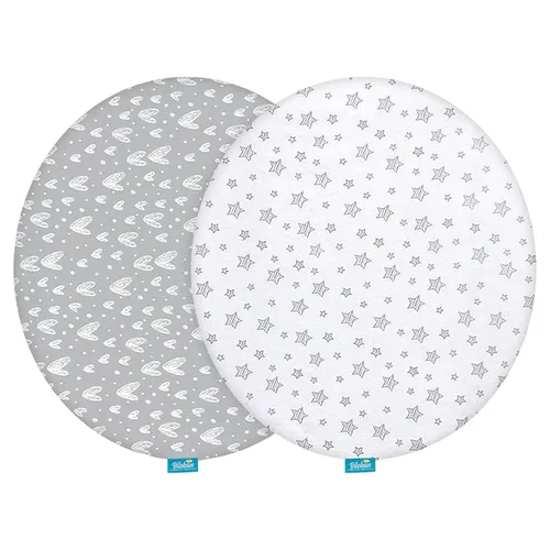Miniatura 16 de Sábanas ajustadas de moisés compatibles con el moisés Fisher-Price Soothing Motions/Luminate y el moisés portátil Chicco LullaGo Anywhere, paquete