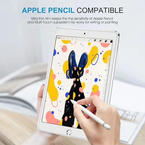 Miniatura 6 de SPARIN Paquete de 3 protectores de pantalla para iPad de 9ª, 8ª, 7ª generación de 10.2 pulgadas, vidrio templado compatible con iPad 9, 8, 7
