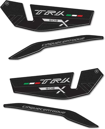 Miniatura 2 de labelbike - Pegatinas 3D Paramanos de Moto Protección y Decoración en Resina Compatible con Benelli TRK 502 X - Negro