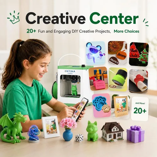 Miniatura 5 de Entina TINA2S Impresoras 3D con impresión WiFi en la nube, totalmente montadas con nivelación automática, enorme biblioteca, mini impresora 3D