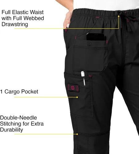 Miniatura 3 de WonderWink Wonderflex Faith - Pantalón estilo hospitalario para mujer