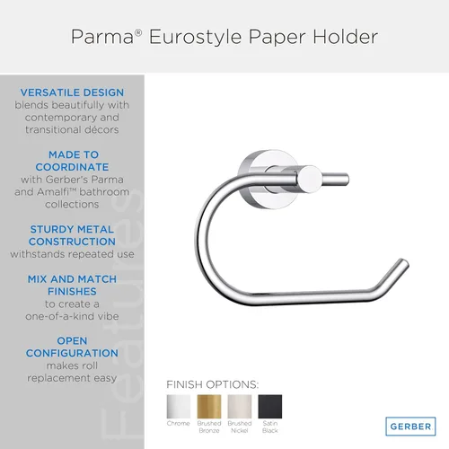 Miniatura 3 de Gerber Plomería Parma Eurostyle Soporte de papel higiénico