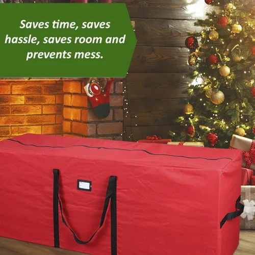 Miniatura 7 de Bolsa de almacenamiento para árbol de Navidad que se adapta hasta a 2 a 2.4 m Árbol navideño desmontado de 50 x 15 x 20 pulgadas, contenedor, caja