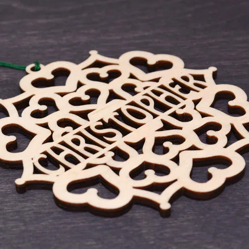 Miniatura 3 de Adornos personalizados para árbol de Navidad – Decoraciones de Navidad hechas a mano, adorno de Navidad, copo de nieve de madera, regalos de Navidad