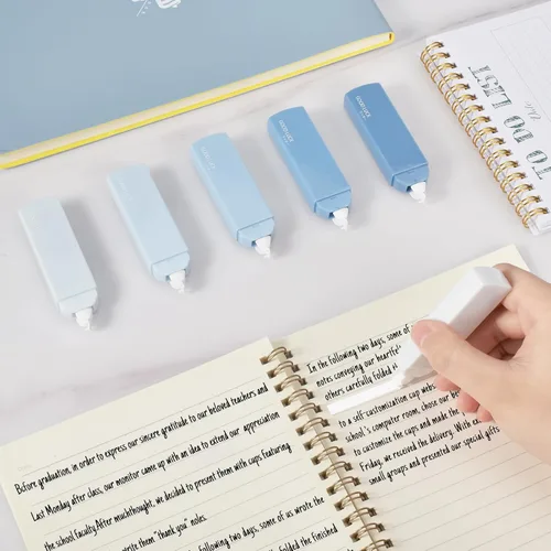 Miniatura 5 de Temiary - Juego de 6 cintas correctoras blancas mini, secado rápido y suave para escritura, juego de cintas correctoras estéticas y lindas fáciles