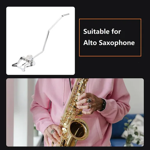 Miniatura 6 de Saxofón Alto Marching Lira Cuadrado Jack Metal Partitura Clip Soporte Niquelado 0.157x0.157 in