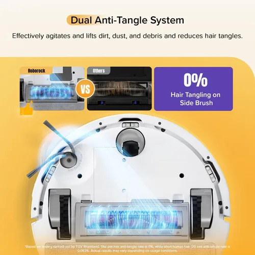 Miniatura 3 de roborock Q7 M5 Robot que aspira y trapea, succión HyperForce de 10,000 Pa, aspiradora robótica, sistema dual anti-enredo, trapeo controlado por