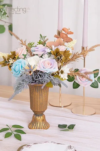 Miniatura 6 de MACTING 30 piezas Flores Rosas Artificiales de Tacto Real Flores Falsas con Tallo Rosas de Espuma para Bricolaje Ramo de Boda Centros de Mesa Fiesta