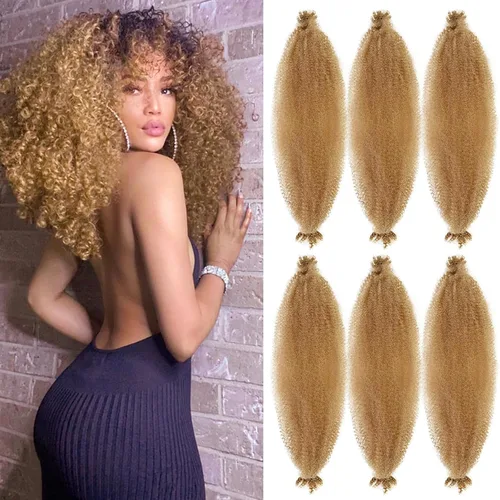 VCEOW - 6 paquetes de cabello #27 Springy Afro Twist de 16 pulgadas, preseparado de ganchillo Marely Twist, extensiones de cabello sintético