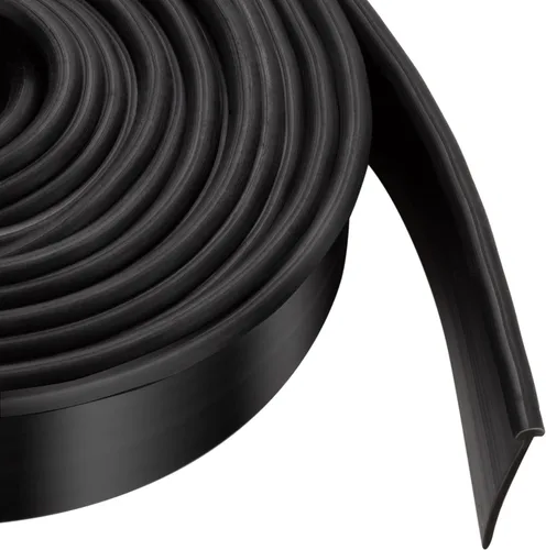 Parte inferior de ducha impermeable para puerta de goma, sello negro para baño en casa, 108 x 13/16 x 5/32 pulgadas forma de inserción en T