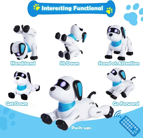 Miniatura 2 de yiman Perro Robot de Juguete con Control Remoto – Perro Robot Inteligente Programable para Niños de 3+, Juguete de Mascota Electrónico con Baile