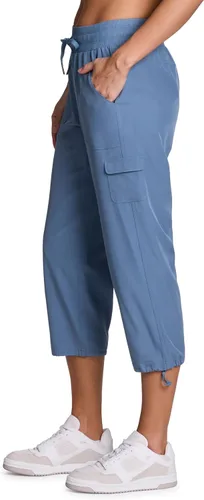 Miniatura 40 de RBX - Pantalón capri deportivo con cordón,ligero, con bolsillos y estilo cargo, para mujer