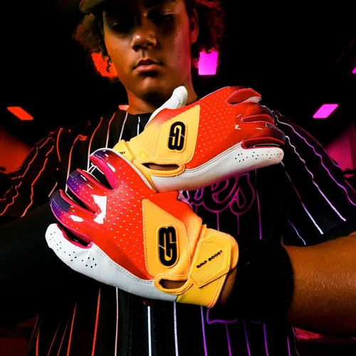 Miniatura 6 de Grip Boost Loaded - Guantes de bateo de béisbol con piel Boost Plus, tallas para adultos y jóvenes Puesta de sol