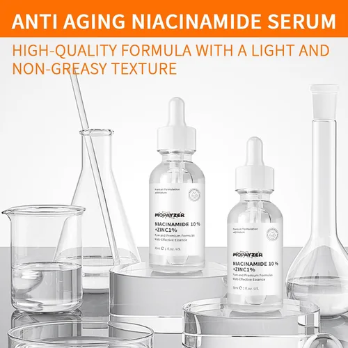 Miniatura 4 de Suero de niacinamida 10% + 1% de zinc, suero de niacinamida antienvejecimiento para cara, 1 suero facial hidratante para todo tipo de piel, cuidado