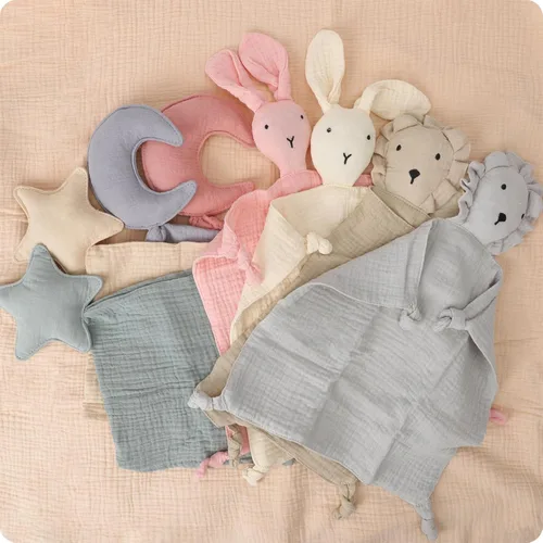 Miniatura 6 de Manta de seguridad de muselina de algodón suave de alta calidad, suave y transpirable, para recién nacido, unisex, regalos neutros únicos para bebés