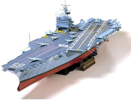 Miniatura 2 de Tamiya 78007 1/350 Portaaviones USS Enterprise Kit de Modelo de Barco de Plástico