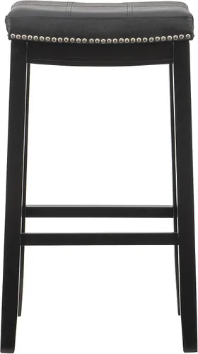 Miniatura 4 de Linon Claridge Taburete de bar, de 32 pulgadas., Madera, Negro