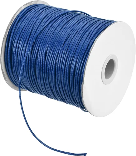 Miniatura 40 de MECCANIXITY Cordón encerado de poliéster encerado de 0.031 in, cuerda de cera de 175 yardas para hacer pulseras, collares, cuentas, joyería y Caqui