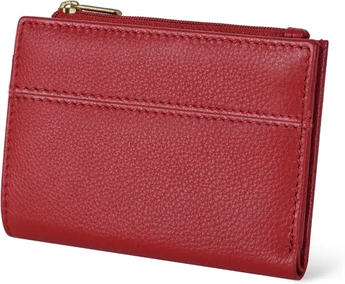 Miniatura 21 de Billetera Oak Leathers para mujer de piel de grano completo - Pequeña con protección RFID, monedero para monedas, tarjetero de crédito y DNI
