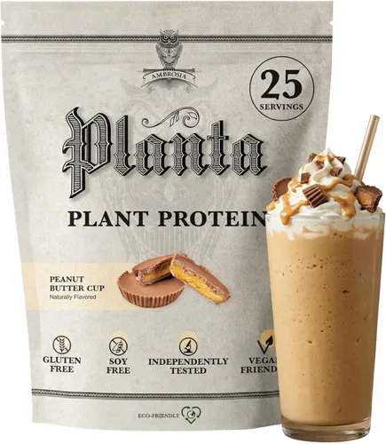 Miniatura 10 de Ambrosia Planta - Polvo de proteína a base de plantas 20g Polvo de proteína vegana sin lácteos con aminoácidos BCAA Apto para dieta cetogénica