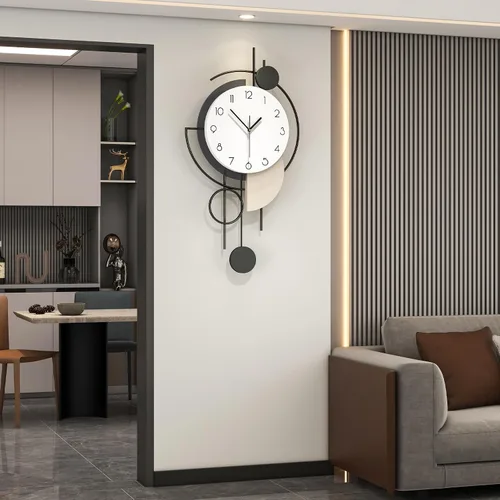 Miniatura 3 de Reloj de pared grande para decoración de sala de estar de 30 pulgadas, moderno reloj de pared decorativo de madera, funciona con pilas, sin tictac
