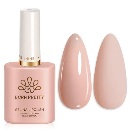 Miniatura 19 de Born Pretty Jelly Baby Pink - Esmalte de uñas de gel rosa claro, suave, transparente, neutro, translúcido, color natural, esmalte de gel UV