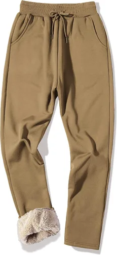 Miniatura 42 de MACHLAB Pantalones deportivos térmicos de forro polar para hombre, pantalones de chándal gruesos y cálidos para invierno