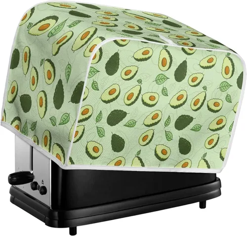 Miniatura 6 de Coldinair Cubierta para tostadora de dos rebanadas con estampado de aguacate, cubierta de electrodomésticos pequeños con diseño de frutas