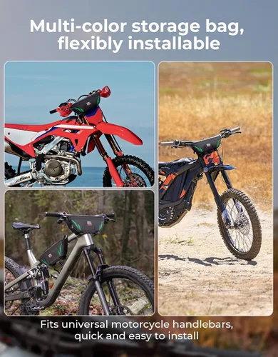 Miniatura 3 de KEMIMOTO Bolsa de manillar de motocross - Bolsa de almacenamiento impermeable para manillar de motocicleta, compatible con Sur-Ron Light Bee X, S