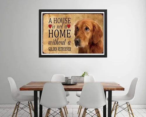 Miniatura 2 de LXTONG Kit de arte de diamantes de pintura para perros, taladro redondo completo 5D, arte de diamantes Golden Retriever, pintura por números