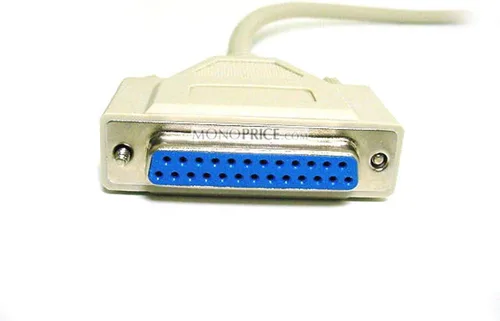 Miniatura 3 de Monoprice Cable moldeado DB25 M/F de 3 pies (101591) Blanco