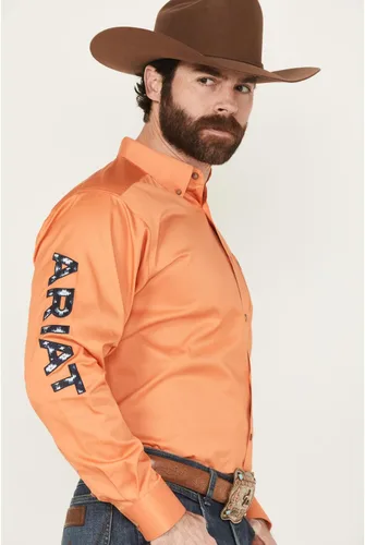 Miniatura 55 de Ariat Camisa de sarga con logotipo del equipo para hombre