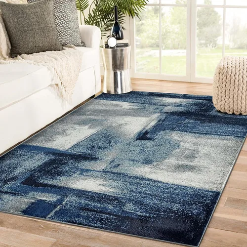 Miniatura 15 de Luxe Weavers - Alfombra abstracta, Lagos Collection 7558, color azul claro