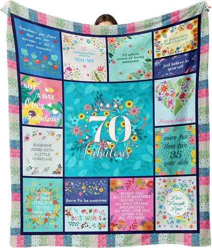 Miniatura 10 de 50th Birthday Gifts for Women Blanket, 50 Year Old Birthday Gifts for Women, Gifts for 50 Year Old Woman, 50th Birthdays Decoration Throw Blanket
