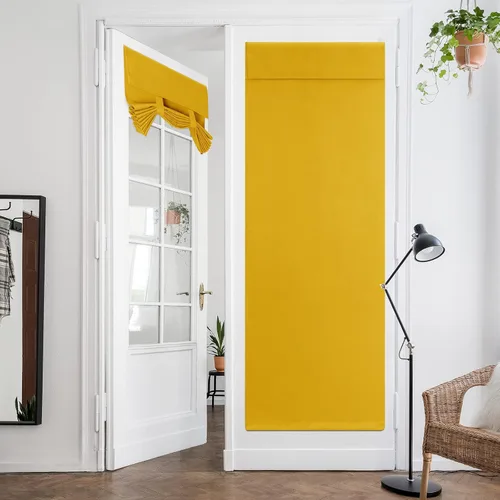 Miniatura 32 de HOMEIDEAS Cortinas Opacas para Aula para Puerta Principal, Cubierta de Ventana de Puerta de Aula, Persianas de Privacidad con Aislamiento Térmico