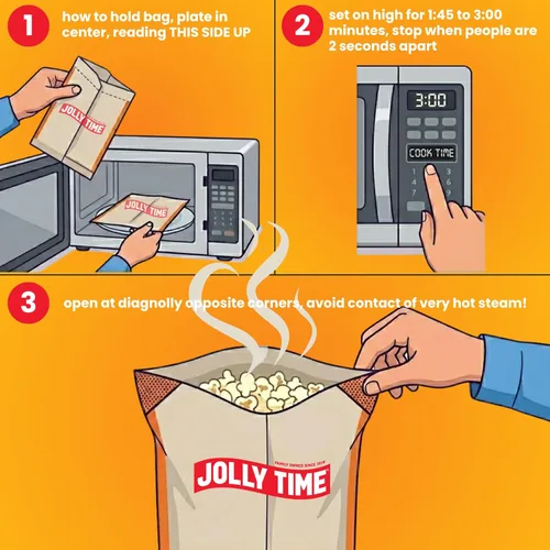 Miniatura 5 de Jolly Time Healthy Pop Buttery - Palomitas de maíz para microondas, bajas en grasa, sin gluten, sin OMG, bolsa para compartir de 3 onzas, 3 bolsas
