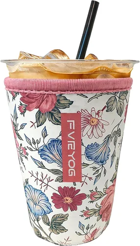 Miniatura 116 de Fundas de neopreno reutilizables aisladas para café helado, fundas para tazas de café helado, fundas para bebidas heladas y calientes