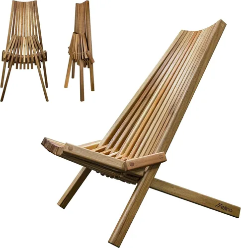 Miniatura 12 de Melino 2 sillas plegables de madera Tamarack, sillas Adirondack de bajo perfil de acacia con certificación FSC, silla plegable de madera