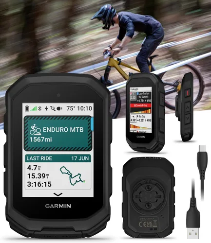 Miniatura 2 de Garmin Edge MTB - Computadora de bicicleta GPS resistente con métricas de bicicleta de montaña, mapas de sendero y topo, GPS multibanda, navegación