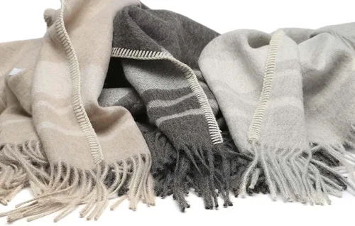 Miniatura 9 de Mountain Whipstitch - Manta ecológica de lana de alpaca 100% sin teñir, colores naturales, suave y cálido, diseño a rayas, 72 x 52 pulgadas