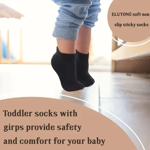 Miniatura 6 de ELUTONG Calcetines para niños y niñas, 15 pares de calcetines antideslizantes para bebés de 1 a 10 años