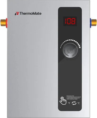 Miniatura 6 de Calentador de agua sin tanque eléctrico 120V, ThermoMate 3500W pequeño bajo demanda, calentador de agua caliente instantáneo con pantalla