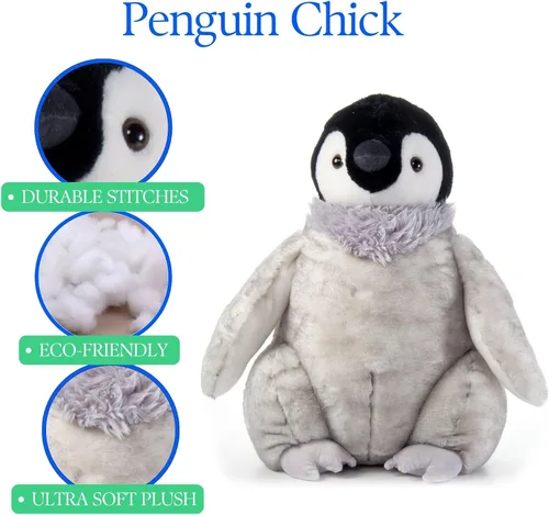 Miniatura 9 de The Petting Zoo Peluche de pingüino de pollito, regalos para niños, animales marinos Wild Onez, juguete de peluche jumbo de pingüino de 19 pulgadas
