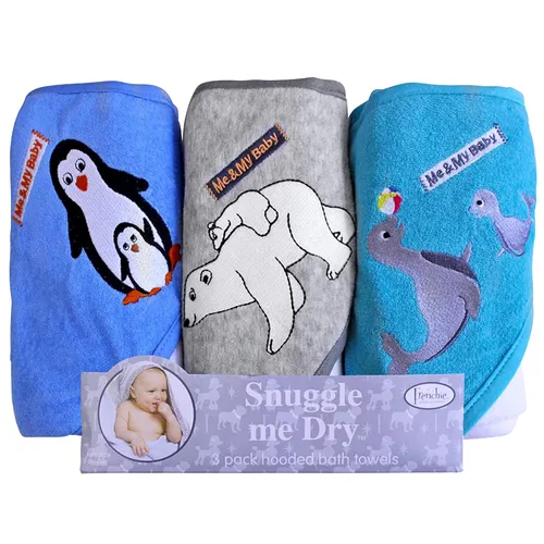 Miniatura 9 de Frenchie Mini Couture, Toallas de baño con capucha para bebés, 80% algodón/20% poliéster, diseño de animales salvajes, juego de toallas de baño