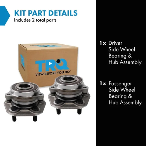 Miniatura 2 de TRQ Juego de 2 rodamientos de rueda delantera y conjunto de cubo compatible con Tesla 3 2020 Y 2018-2019 para Tesla 3 2020 Tesla Y AWD 2018-2019