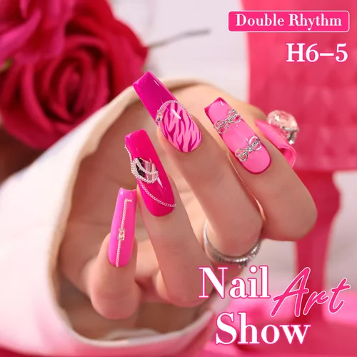 Miniatura 6 de Double Rhythm Juego de 6 esmaltes de gel sin hema, de 0.50 onzas, del mismo color, del mismo color, con el mismo color que se remoja, kit de esmalte